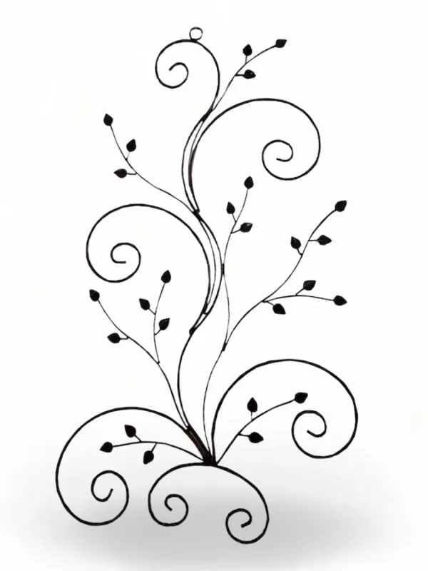 Wrought Iron Botanical Harmony Panel 1.5mx85cm