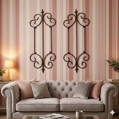 Wrought Iron Exclusive Wall Panel Small 100cmx37cm