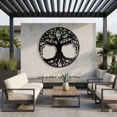 Wrought Iron Tree Of Life Wall Trellis