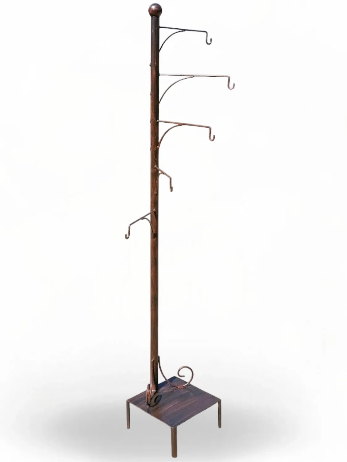 Wrought Iron 5 Basket Flower Stand  "Baskets Not Included"