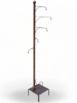Wrought Iron 5 Basket Flower Stand  "Baskets Not Included"