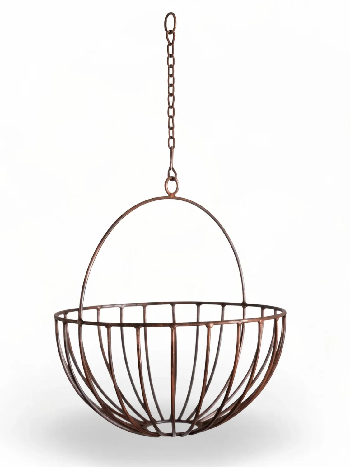 Wrought Iron Round Bar Basket 30cm