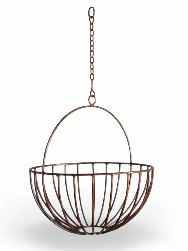 Wrought Iron Round Bar Basket 30cm