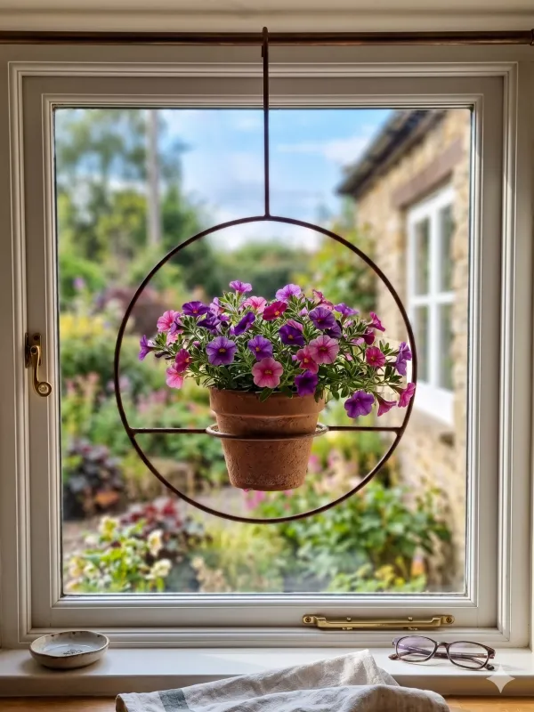 Wrought Iron Hanging Round Potholder 15cm