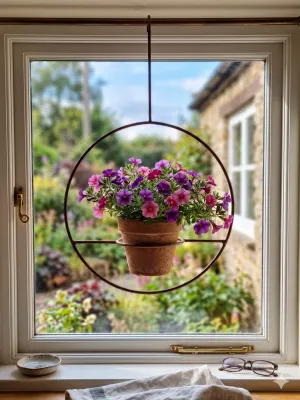 Wrought Iron Hanging Round Potholder 15cm