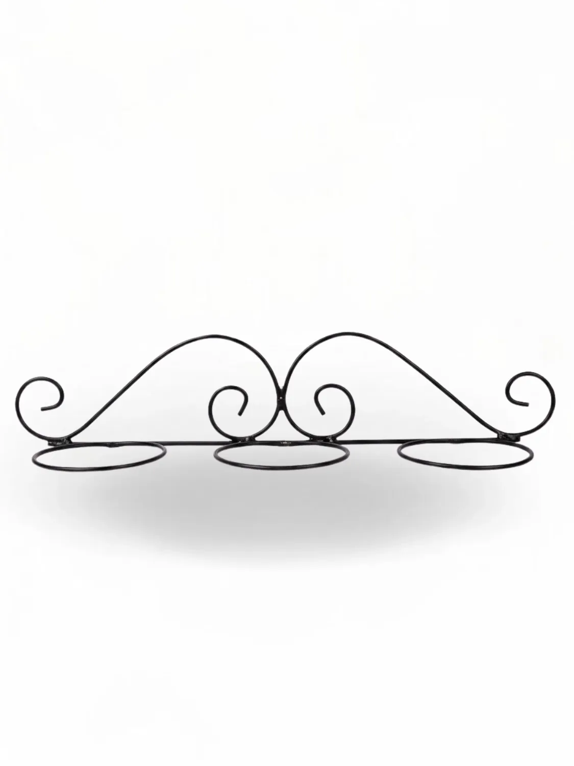 Wrought Iron 3Pot Curly Potholder