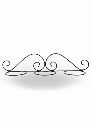Wrought Iron 3Pot Curly Potholder