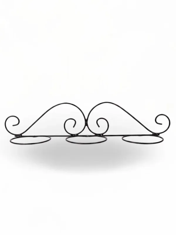 Wrought Iron 3Pot Curly Potholder