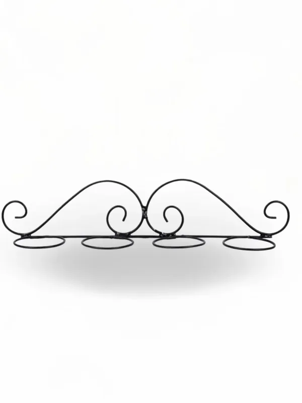 Wrought Iron 4Pot Curly Potholder