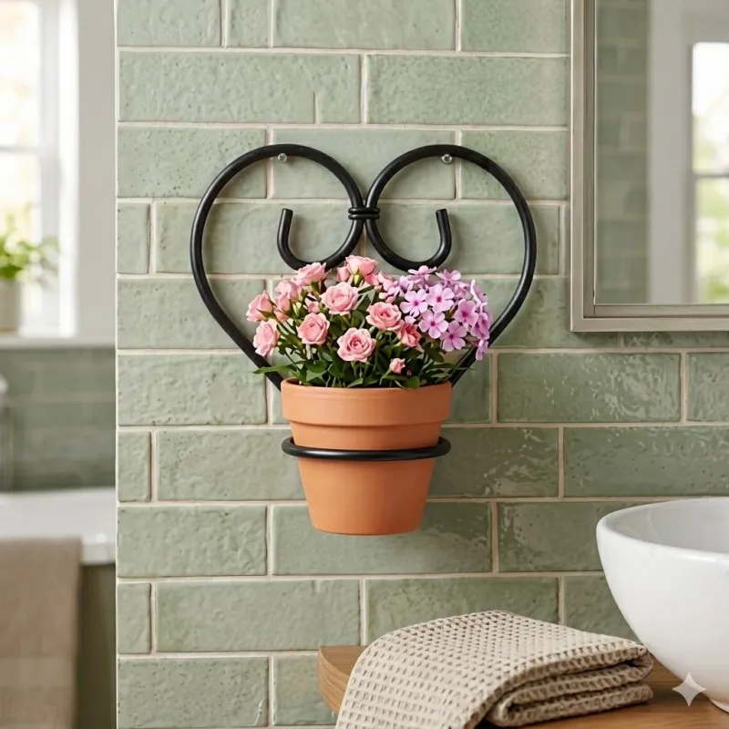 Wrought Iron Single Heart Potholder