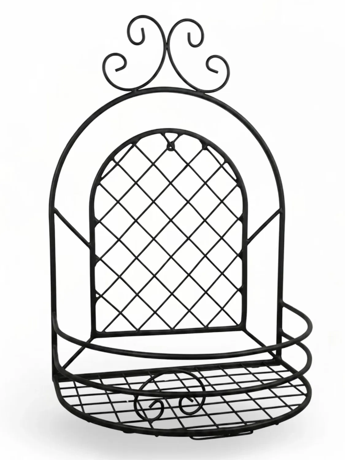 Wrought Iron Diamond Potholder Petite Basket
