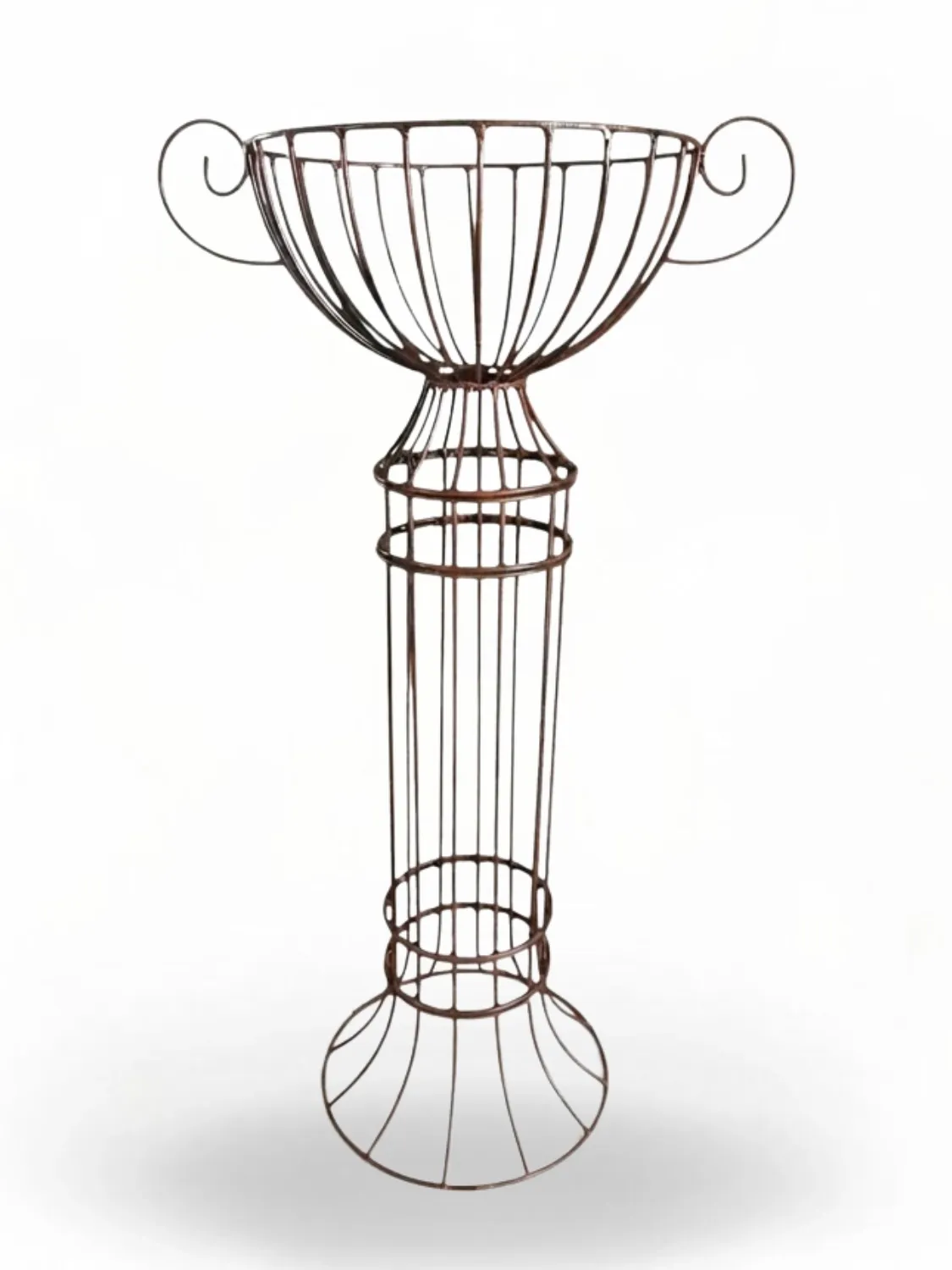 Wrought Iron Flowerpot &amp; Pillar