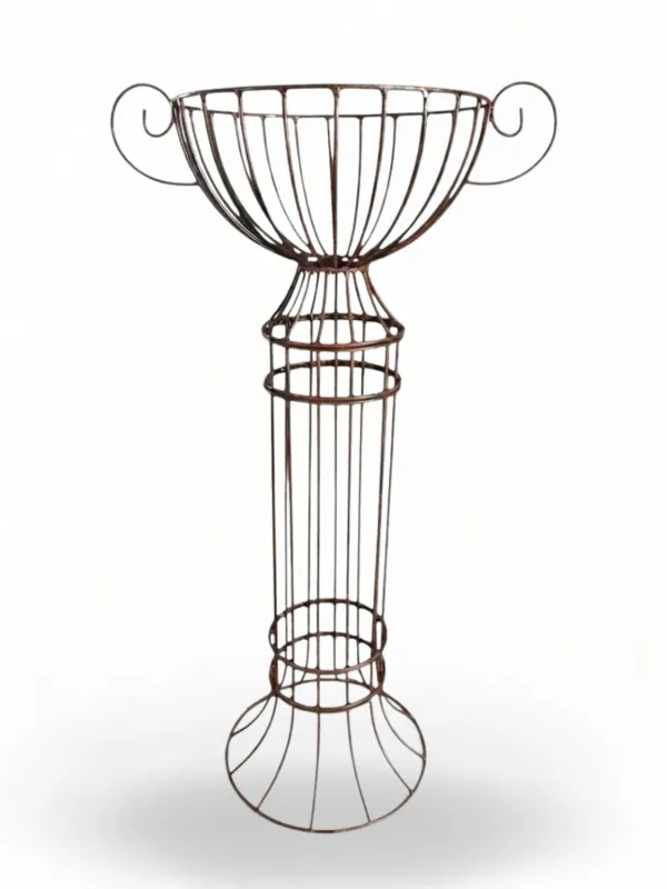Wrought Iron Flowerpot &amp; Pillar