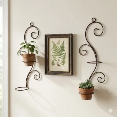 Wrought Iron Waved Two Potholder 15cm