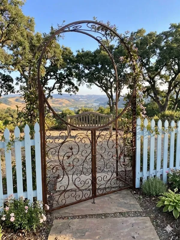 Wrought Iron Arch Beatrix With Gate
