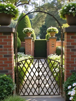 Wrought Iron Arch Amalia With Gate