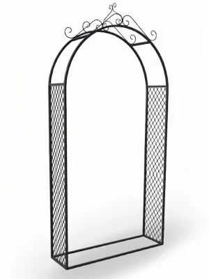 Wrought Iron Arch Amalia With Mesh