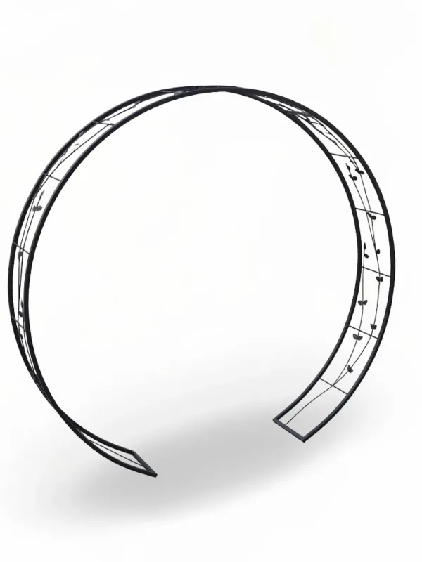 Wrought Iron Arch Round Floral