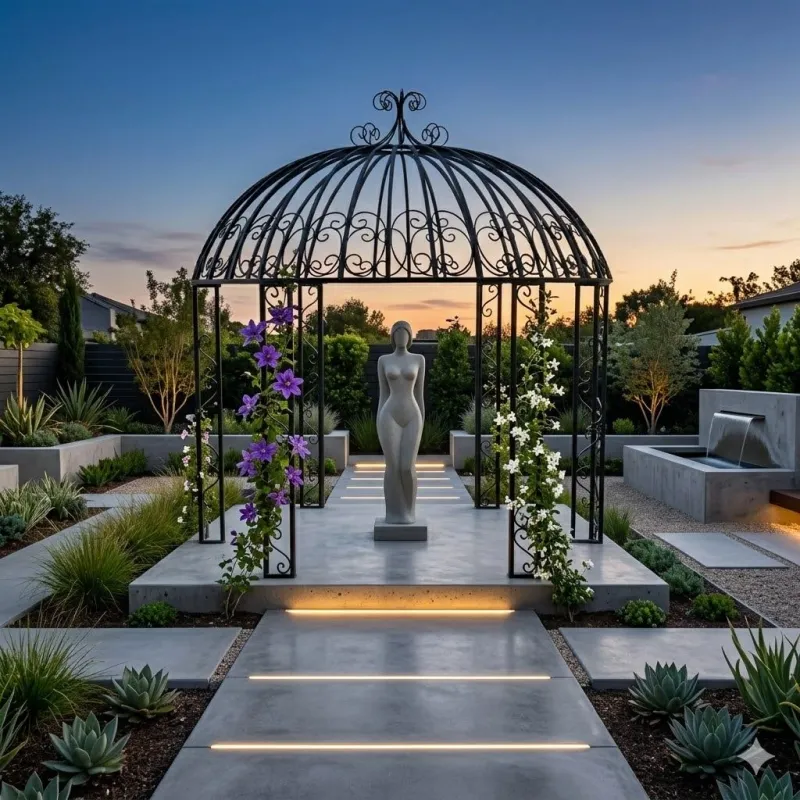 Wrought Iron American Pergola 3m