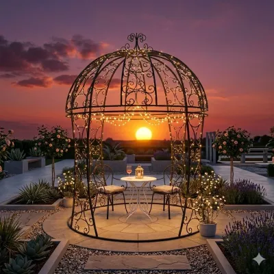 Wrought Iron Dutch Pergola 2.5m
