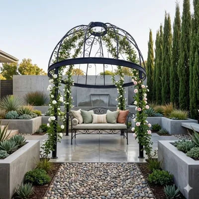Wrought Iron Florence Pergola