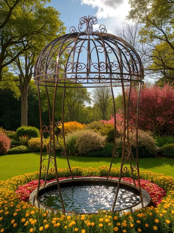 Wrought Iron French Pergola 1.8m