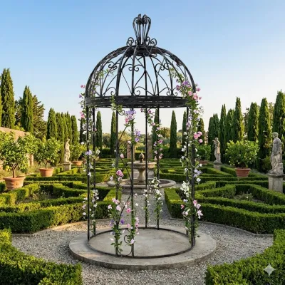 Wrought Iron Grecian Pergola 180cm