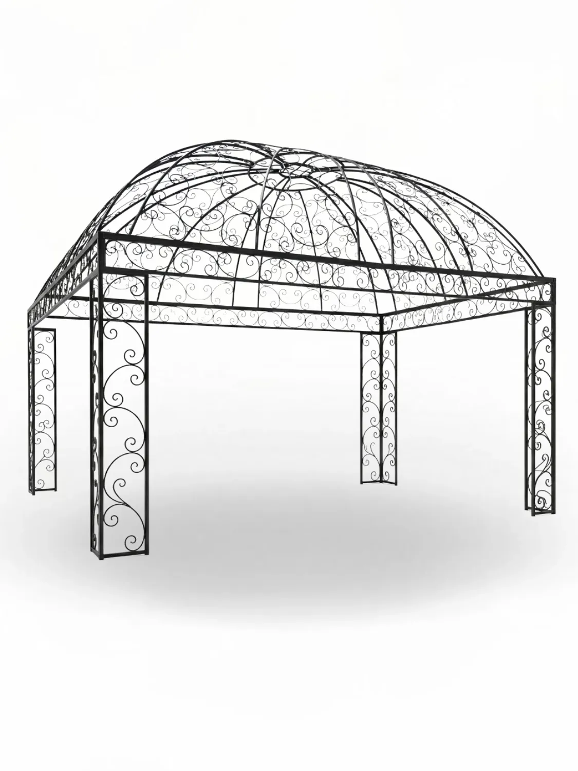Wrought Iron Lorraine Pergola 3.5mx3.5m