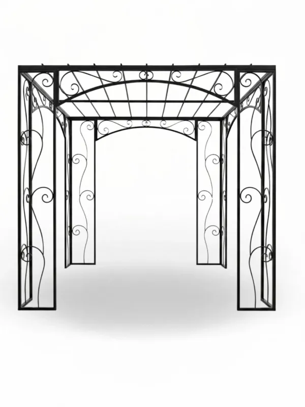 Wrought Iron San Marino Flat Roof Pergola 3mx3m