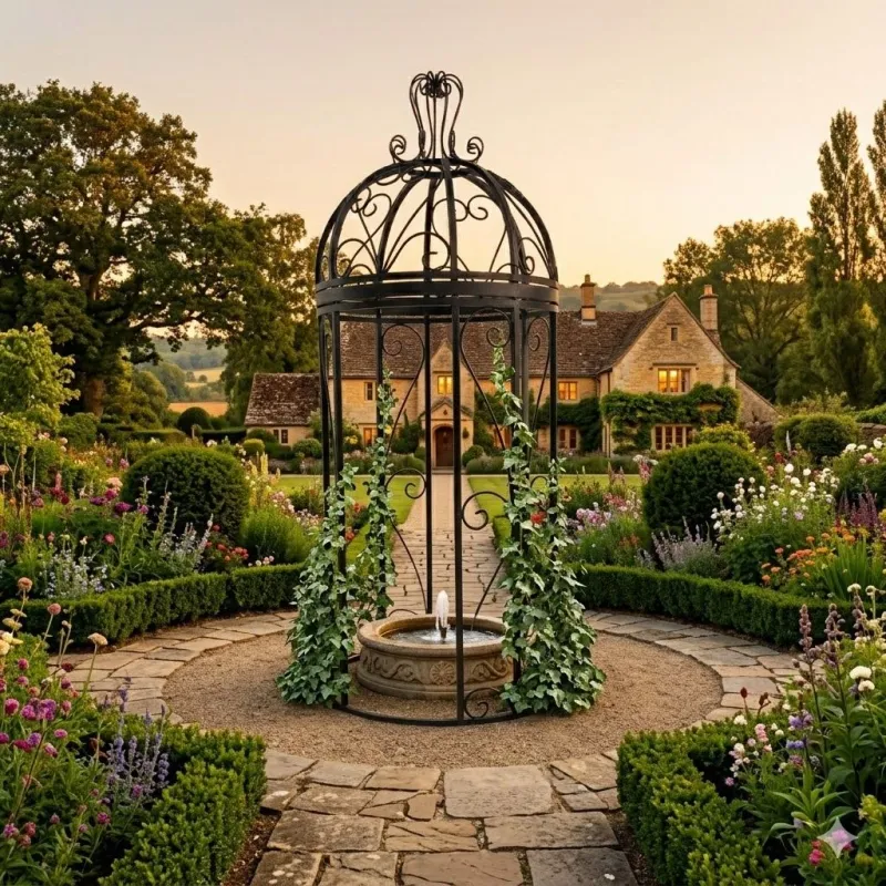 Wrought Iron Grecian Pergola 80cm