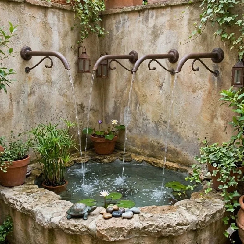 Wrought Iron Anine Waterspout