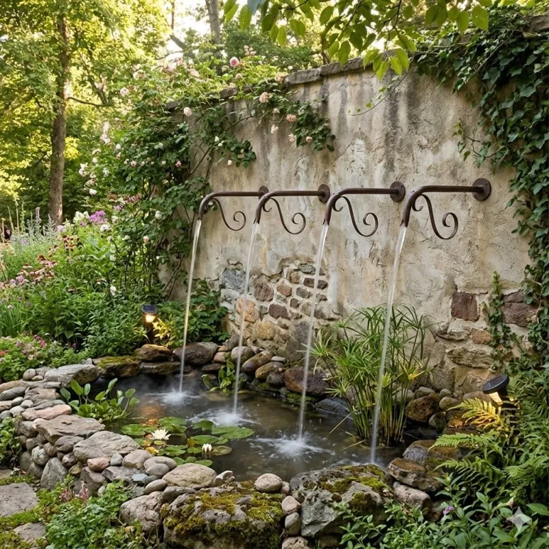 Wrought Iron Cascade Waterspout
