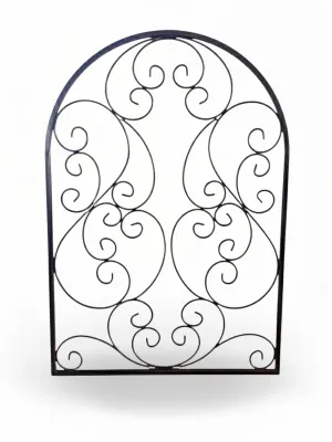 Wrought Iron Arched Romance Trellis "No Leaves" 1.3mx90cm