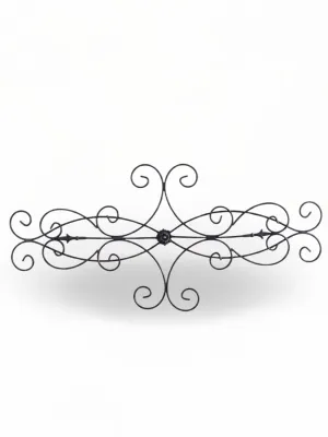 Wrought Iron Fleur De Lis Panel 140cmx67cm