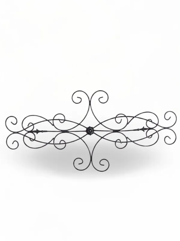 Wrought Iron Fleur De Lis Panel 140cmx67cm