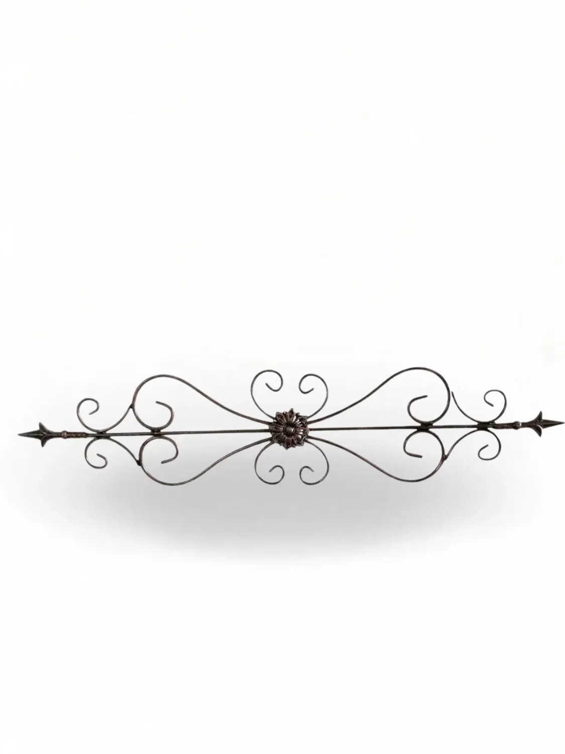 Wrought Iron Fleur De Lis Grand Panel 100cmx20cm