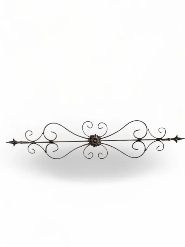 Wrought Iron Fleur De Lis Grand Panel 100cmx20cm