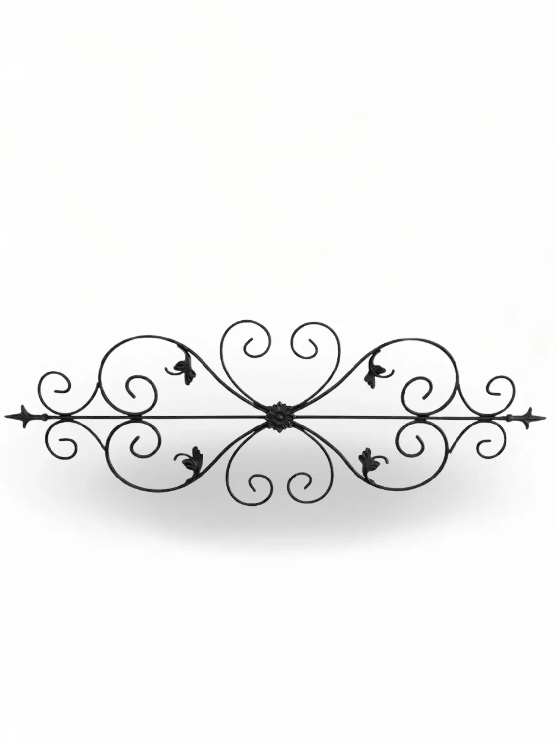 Wrought Iron Fleur De Lis Leaf Panel 140cmx50cm