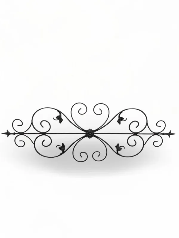 Wrought Iron Fleur De Lis Leaf Panel 140cmx50cm