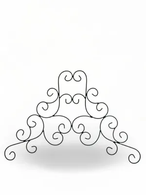 Wrought Iron Lavender Triangle Panel 73cmx108cm