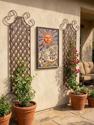 Wrought Iron Irene Panel Flat Bar 1.45mx50cm