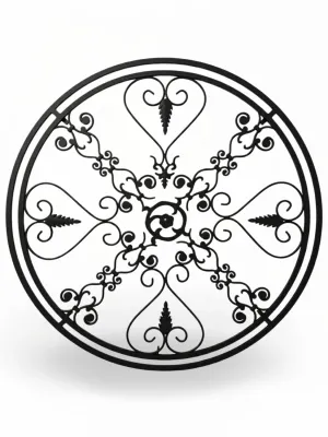 Wrought Iron Trellis Round Medium Extra 130cm