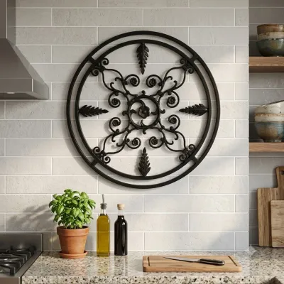 Wrought Iron Trellis Round Small 80cm
