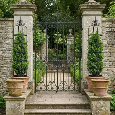 Wrought Iron Lara Large Obelisk 265cmx59cm
