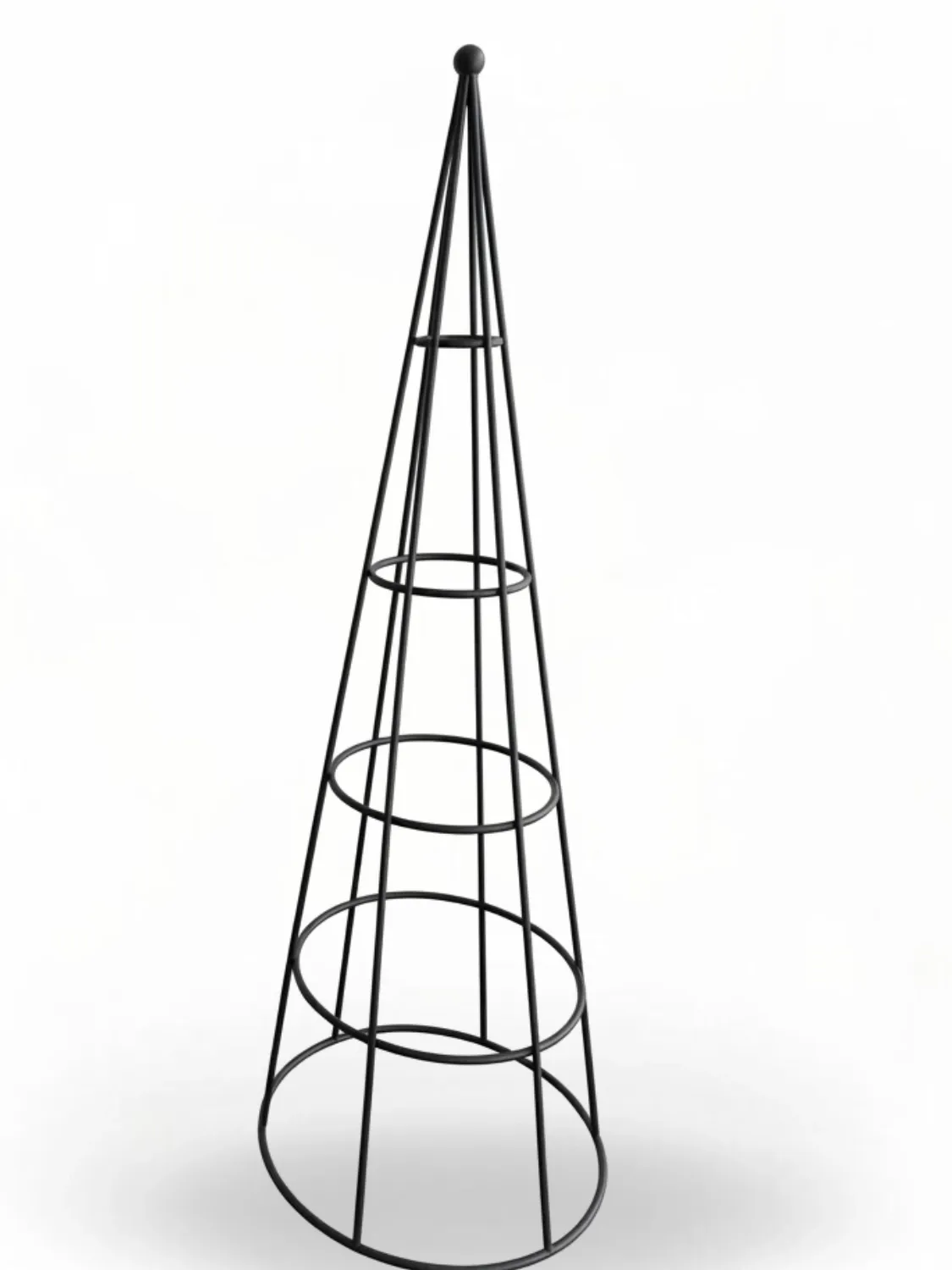 Wrought Iron Round Bar Obelisk Height:200cm  Base Diameter:68cm