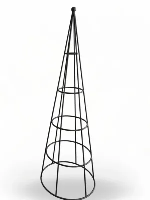 Wrought Iron Round Bar Obelisk Height:200cm  Base Diameter:68cm