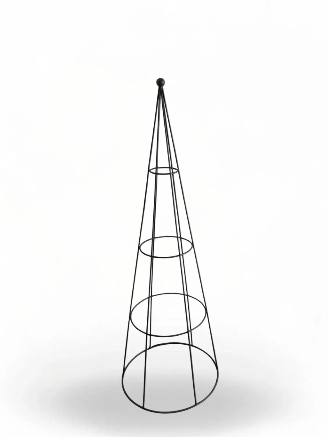 Wrought Iron Round Bar Obelisk Height:160cm Base Diameter:55cm