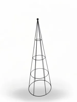Wrought Iron Round Bar Obelisk Height:160cm Base Diameter:55cm
