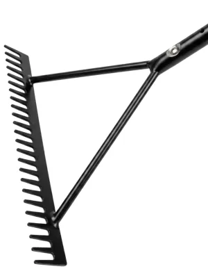Steel Road Rake Black Industrial "24Tooth"