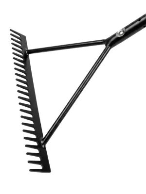 Steel Road Rake Black Industrial "16Tooth"